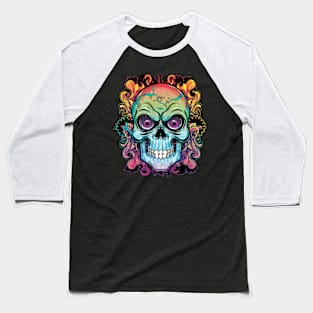 Designer Skull Baseball T-Shirt